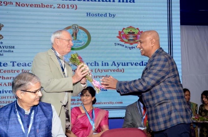 Franz Rutz in November 2019 at the WHO meeting on benchmarks for the practice of Ayurveda